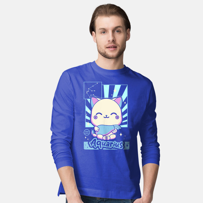 Kawaii Zodiac Aquarius-Mens-Long Sleeved-Tee-Donnie
