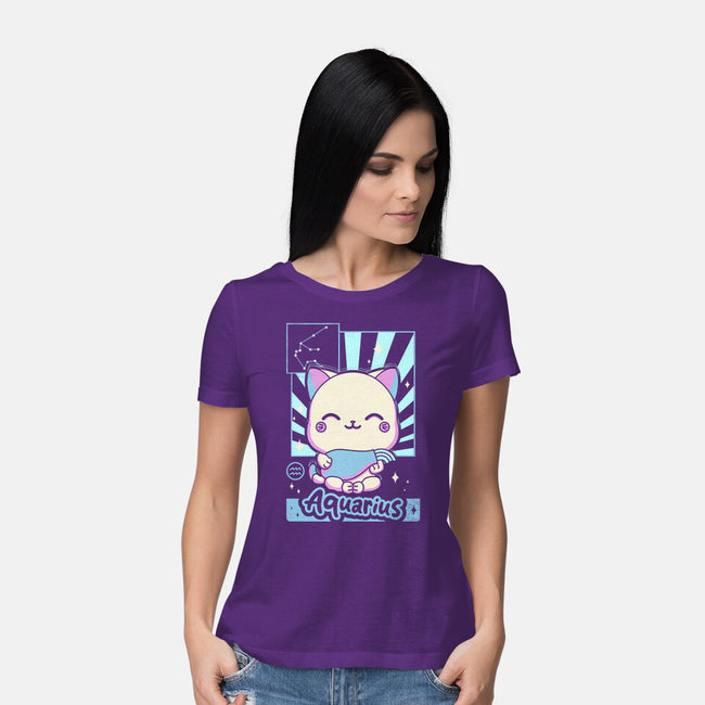 Kawaii Zodiac Aquarius-Womens-Basic-Tee-Donnie
