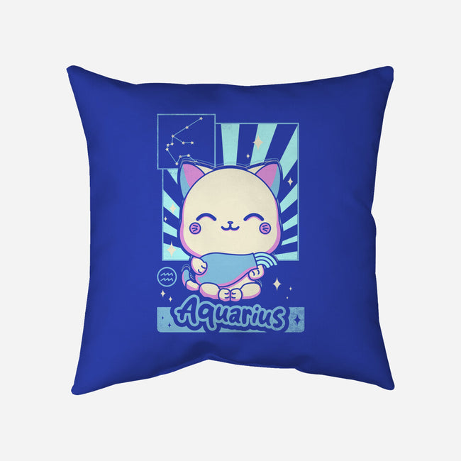 Kawaii Zodiac Aquarius-None-Removable Cover w Insert-Throw Pillow-Donnie
