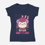 Kawaii Zodiac Aries-Womens-V-Neck-Tee-Donnie
