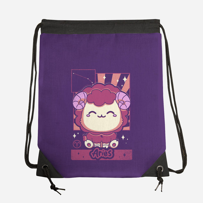 Kawaii Zodiac Aries-None-Drawstring-Bag-Donnie