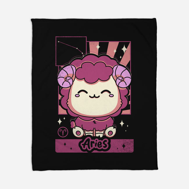Kawaii Zodiac Aries-None-Fleece-Blanket-Donnie
