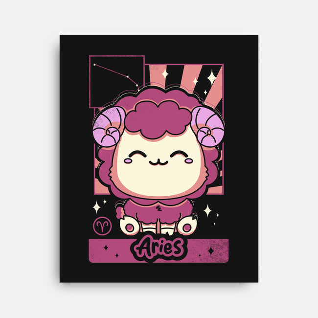 Kawaii Zodiac Aries-None-Stretched-Canvas-Donnie