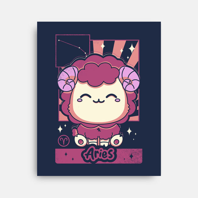 Kawaii Zodiac Aries-None-Stretched-Canvas-Donnie