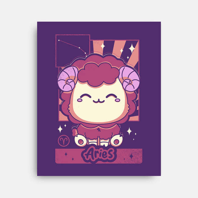 Kawaii Zodiac Aries-None-Stretched-Canvas-Donnie