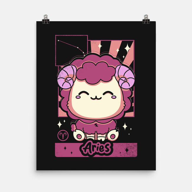 Kawaii Zodiac Aries-None-Matte-Poster-Donnie