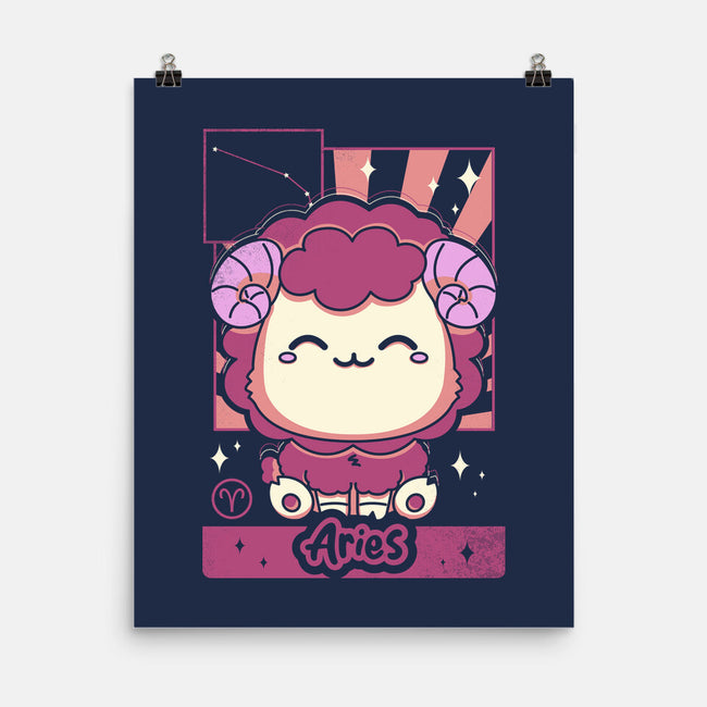 Kawaii Zodiac Aries-None-Matte-Poster-Donnie
