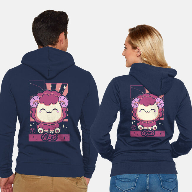 Kawaii Zodiac Aries-Unisex-Zip-Up-Sweatshirt-Donnie
