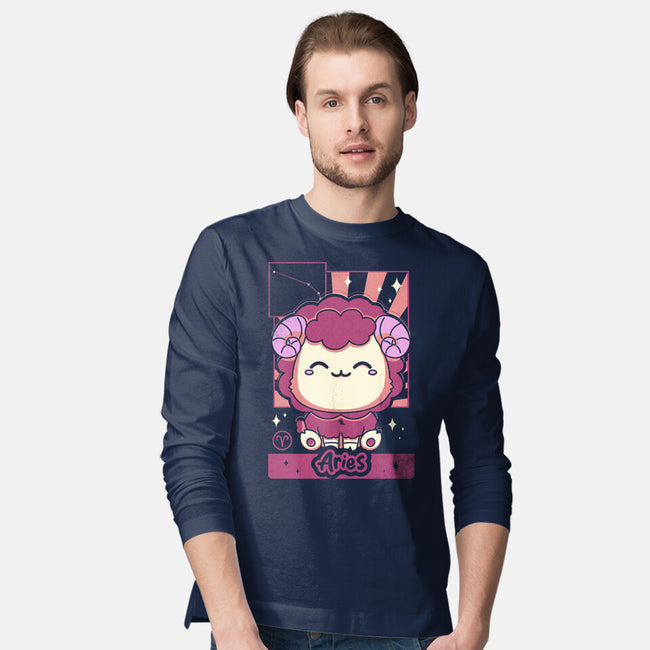 Kawaii Zodiac Aries-Mens-Long Sleeved-Tee-Donnie