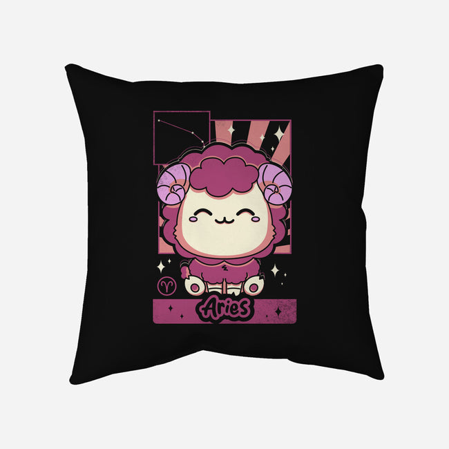 Kawaii Zodiac Aries-None-Removable Cover w Insert-Throw Pillow-Donnie
