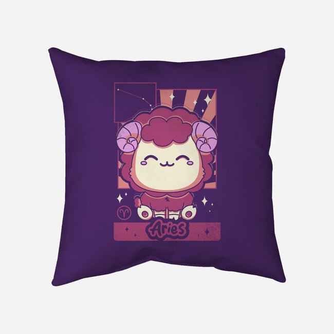Kawaii Zodiac Aries-None-Removable Cover w Insert-Throw Pillow-Donnie