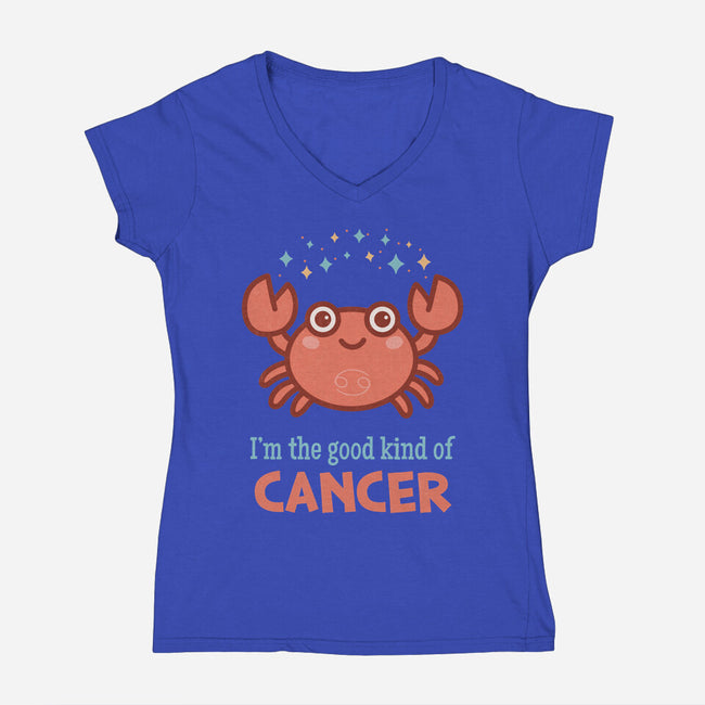 Cancer The Good Kind-Womens-V-Neck-Tee-WatershipBound