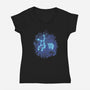 Virgo Neon Constellation-Womens-V-Neck-Tee-nickzzarto