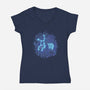 Virgo Neon Constellation-Womens-V-Neck-Tee-nickzzarto