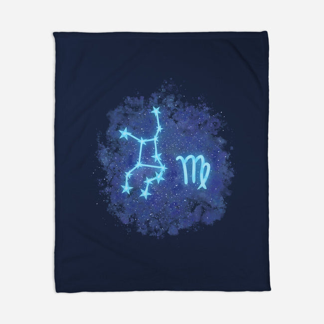 Virgo Neon Constellation-None-Fleece-Blanket-nickzzarto