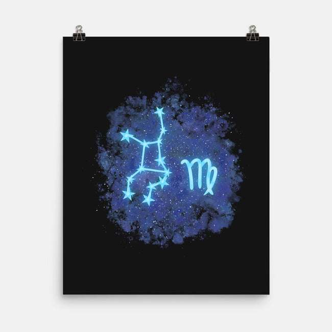 Virgo Neon Constellation-None-Matte-Poster-nickzzarto