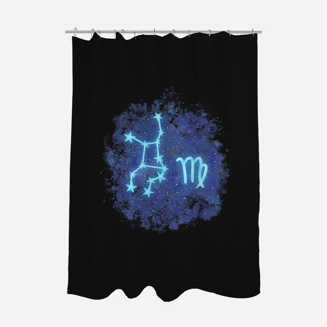 Virgo Neon Constellation-None-Polyester-Shower Curtain-nickzzarto