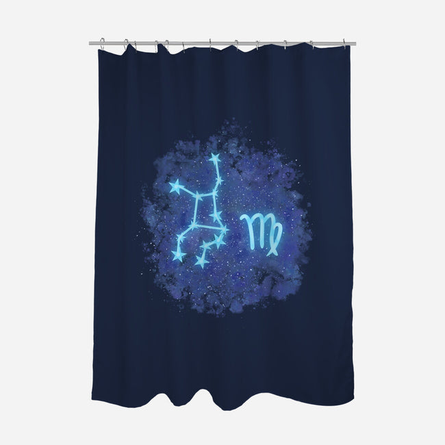 Virgo Neon Constellation-None-Polyester-Shower Curtain-nickzzarto
