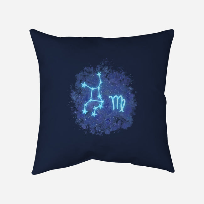 Virgo Neon Constellation-None-Removable Cover w Insert-Throw Pillow-nickzzarto