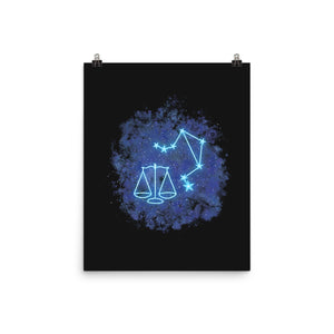 Libra Neon Constellation