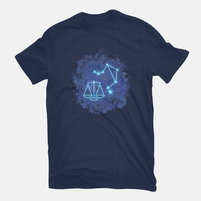 Libra Neon Constellation-Mens-Basic-Tee-nickzzarto