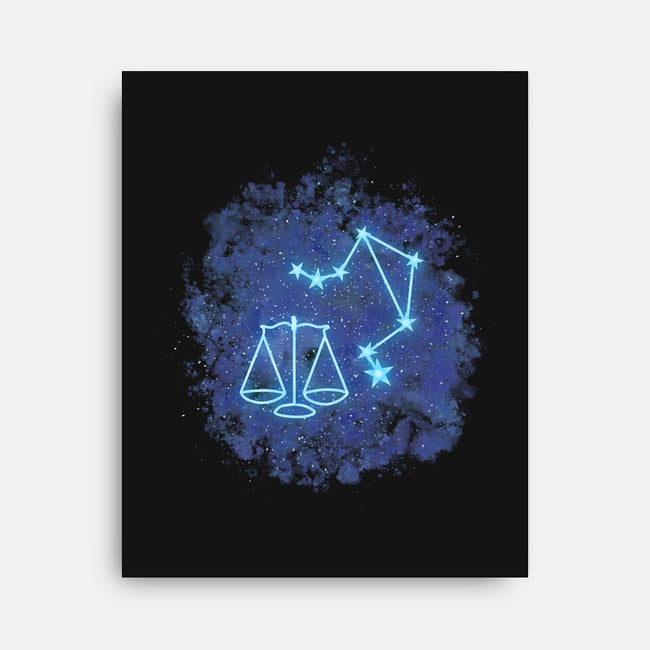 Libra Neon Constellation-None-Stretched-Canvas-nickzzarto