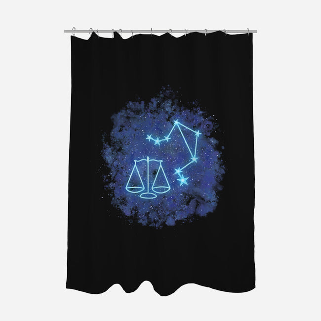 Libra Neon Constellation-None-Polyester-Shower Curtain-nickzzarto