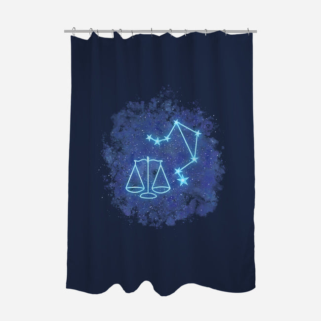 Libra Neon Constellation-None-Polyester-Shower Curtain-nickzzarto