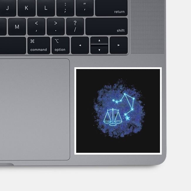 Libra Neon Constellation-None-Glossy-Sticker-nickzzarto