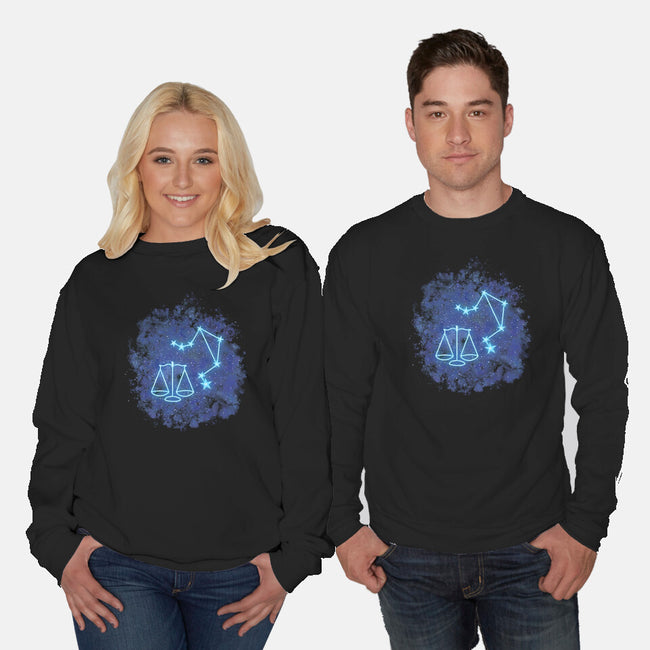 Libra Neon Constellation-Unisex-Crew Neck-Sweatshirt-nickzzarto