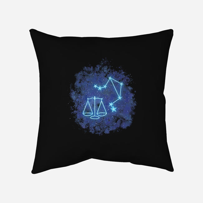 Libra Neon Constellation-None-Removable Cover w Insert-Throw Pillow-nickzzarto
