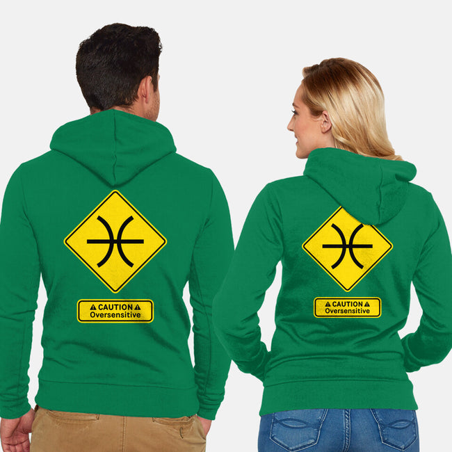 Caution Oversensitive-Unisex-Zip-Up-Sweatshirt-imisko