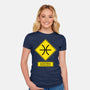 Caution Oversensitive-Womens-Fitted-Tee-imisko