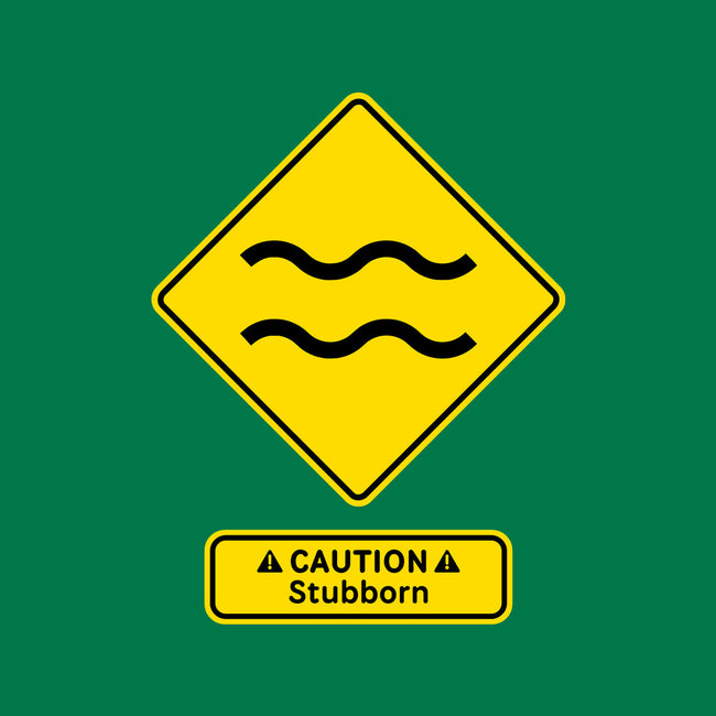 Caution Stubborn-Mens-Heavyweight-Tee-imisko