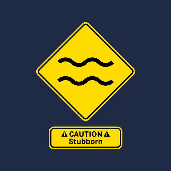 Caution Stubborn-Mens-Heavyweight-Tee-imisko