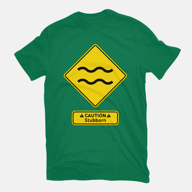 Caution Stubborn-Mens-Heavyweight-Tee-imisko