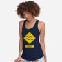 Caution Stubborn-Womens-Racerback-Tank-imisko