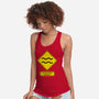 Caution Stubborn-Womens-Racerback-Tank-imisko