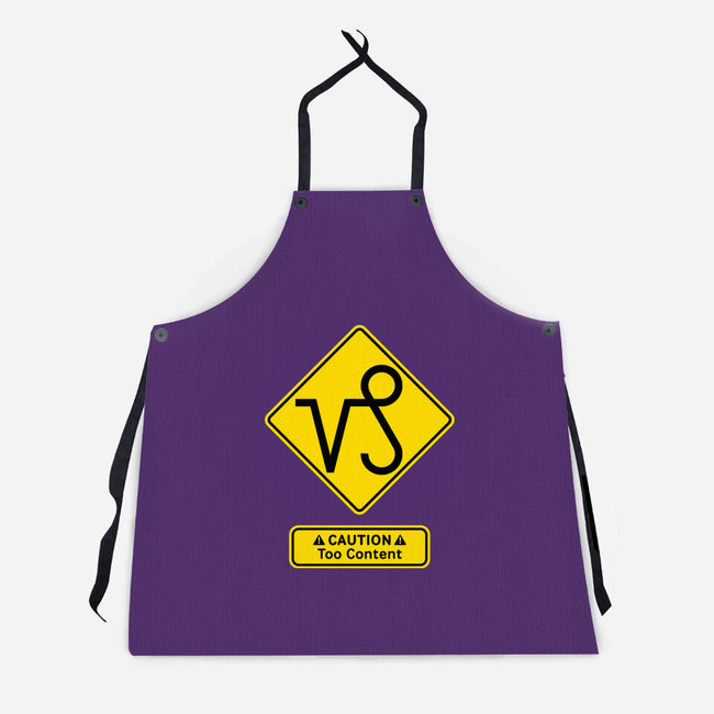Caution Too Content-Unisex-Kitchen-Apron-imisko