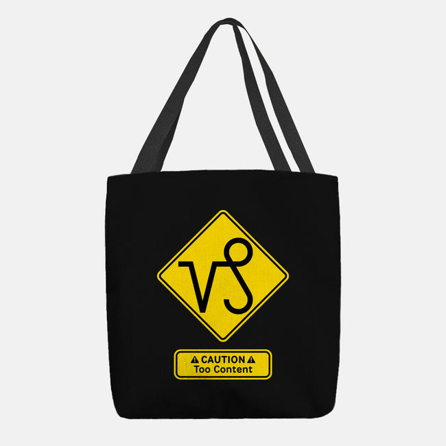 Caution Too Content-None-Basic Tote-Bag-imisko