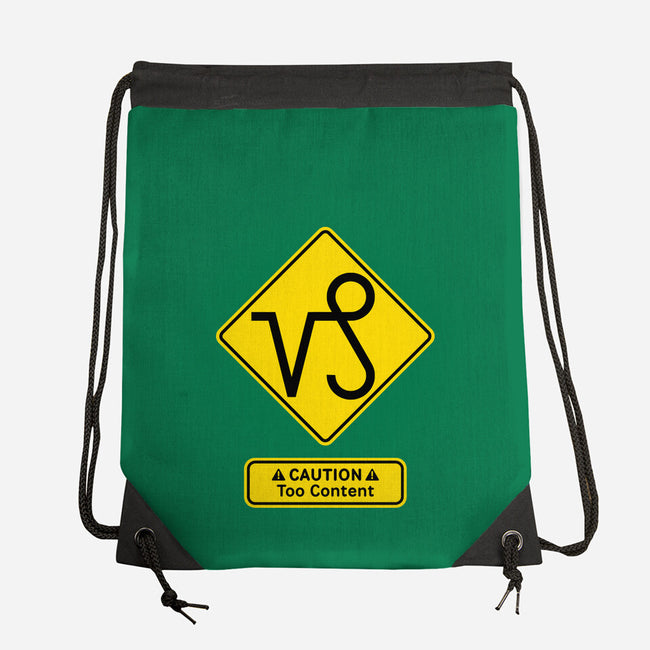 Caution Too Content-None-Drawstring-Bag-imisko
