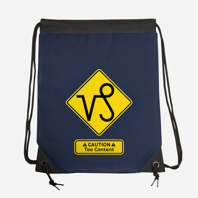 Caution Too Content-None-Drawstring-Bag-imisko