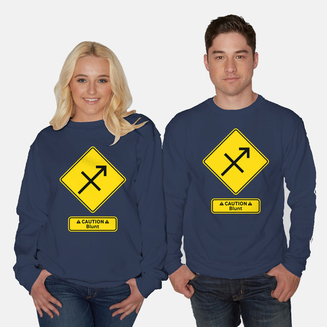Caution Blunt-Unisex-Crew Neck-Sweatshirt-imisko