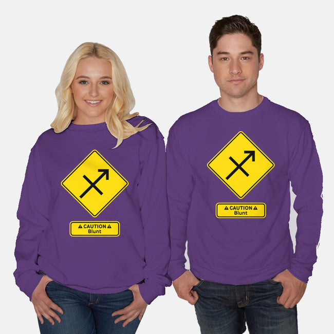 Caution Blunt-Unisex-Crew Neck-Sweatshirt-imisko