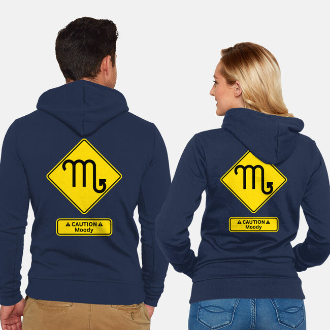 Caution Moody-Unisex-Zip-Up-Sweatshirt-imisko