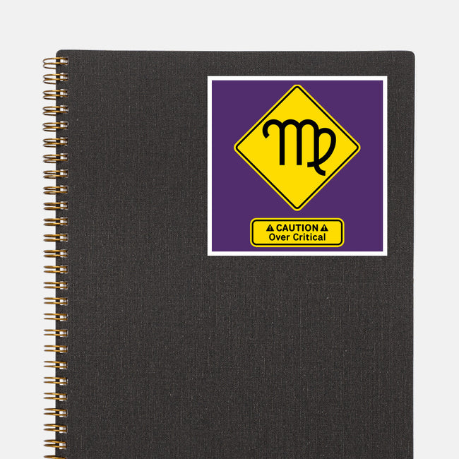 Caution Over Critical-None-Glossy-Sticker-imisko