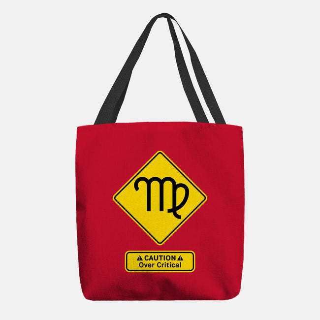 Caution Over Critical-None-Basic Tote-Bag-imisko