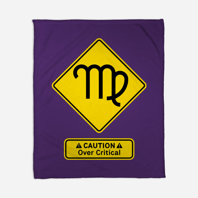 Caution Over Critical-None-Fleece-Blanket-imisko