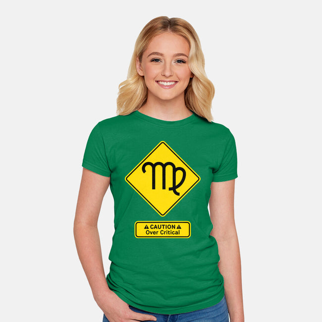 Caution Over Critical-Womens-Fitted-Tee-imisko