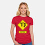 Caution Over Critical-Womens-Fitted-Tee-imisko